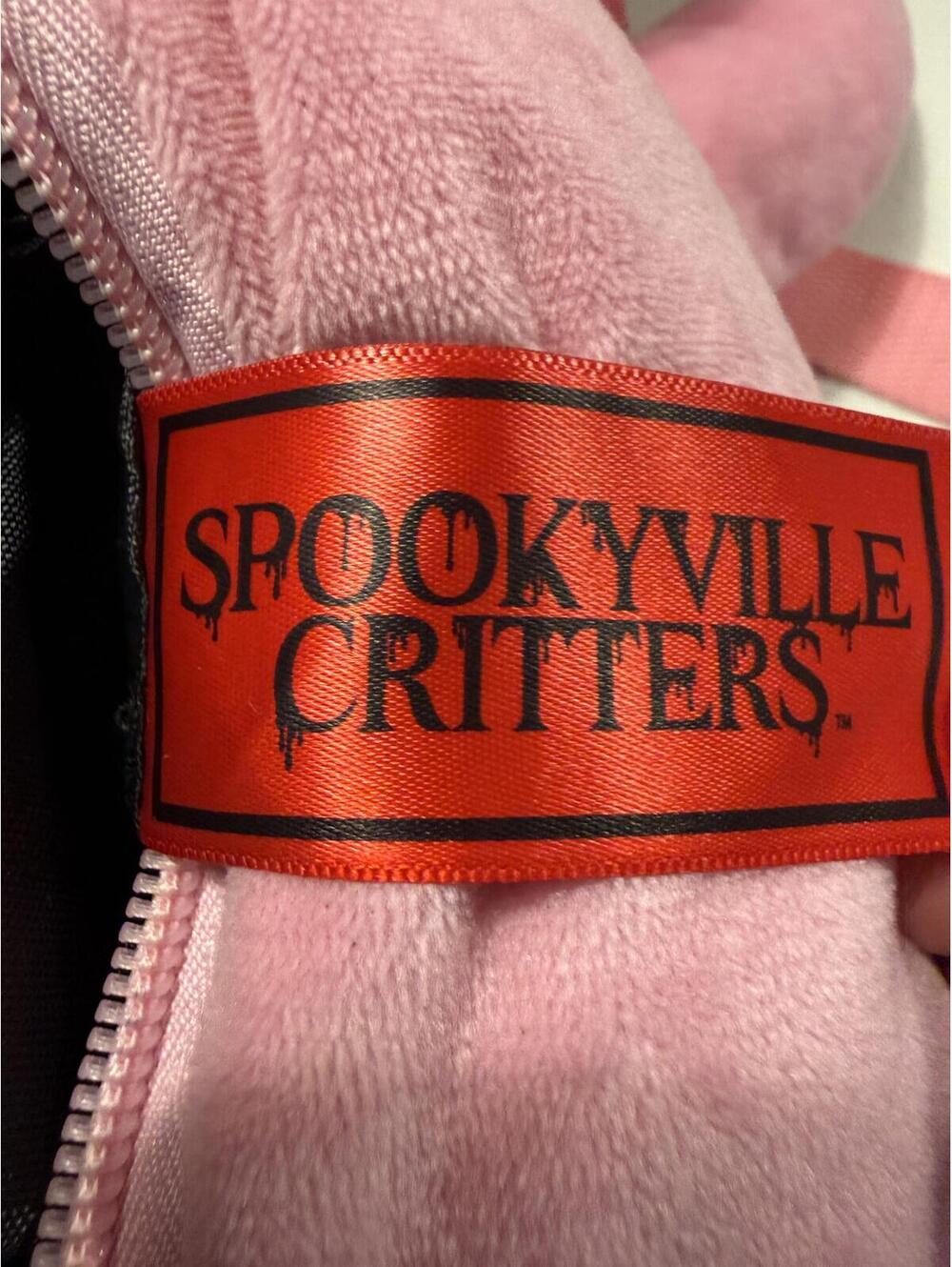 Sleepyville Critters Naughty Bunny PinkPlush Backpack GothKawaii Voodoo Rave Bag - Picture 5 of 5